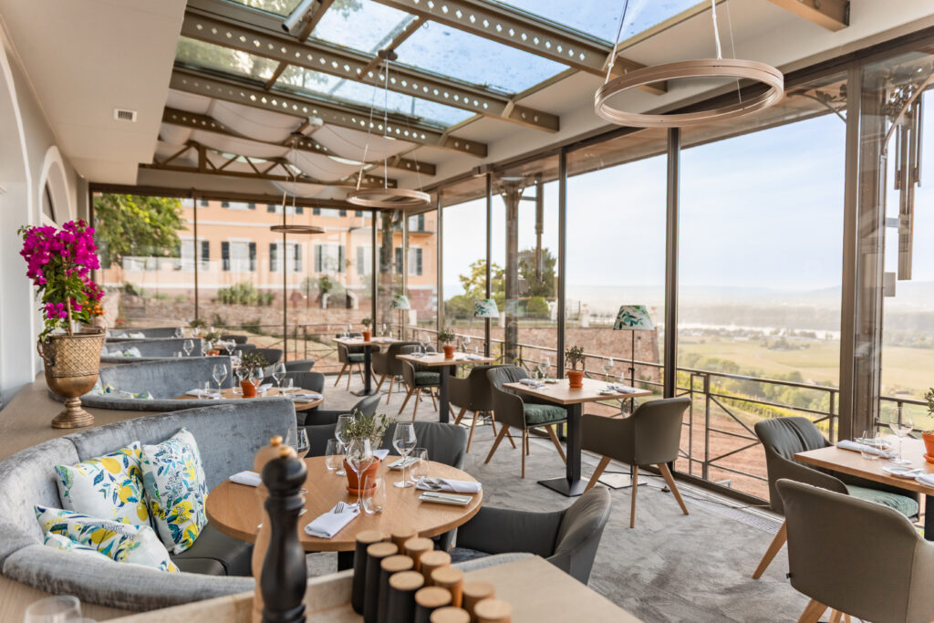 Wintergarten des Restaurants im Schloss Johannisberg